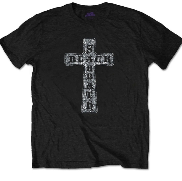 Black Sabbath Rhinestone T-Shirt Seen On  DMC - Picture 2 of 6